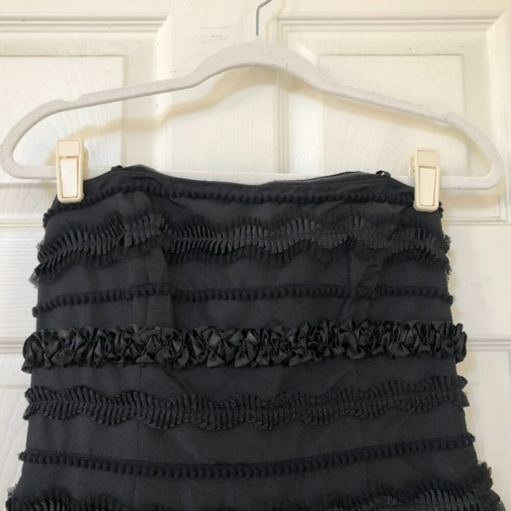 Laundry by Shelli Segal Black Ruffle Textured Strapless Mini Dress 6 - Picture 4 of 8